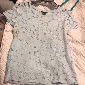 Light blue lace blouse